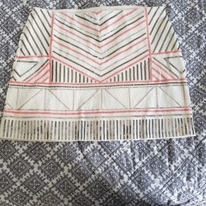 Aztec sequin mini skirt